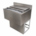 Thumbnail image #5 for BK Resources UBB-18-IBCP30-10 Underbar Insulated Ice Bin with 10-Circuit Aluminum Cold Plate, 80-lb Capacity, Stainless Steel
