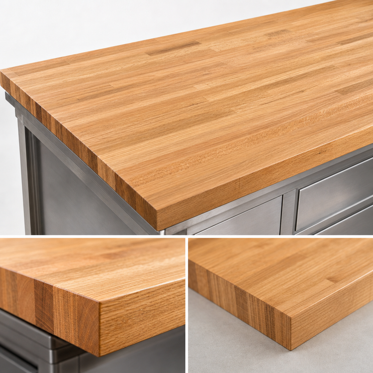 Product image #4 for John Boos Appalachian Red Oak Island Countertop, 72 x 38 x 1-1/2 Inches, Blended Edge Grain