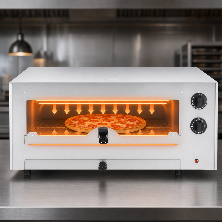 Product image #4 for 16-Inch Electric Countertop Single-Chamber Pizza Oven with Glass Door