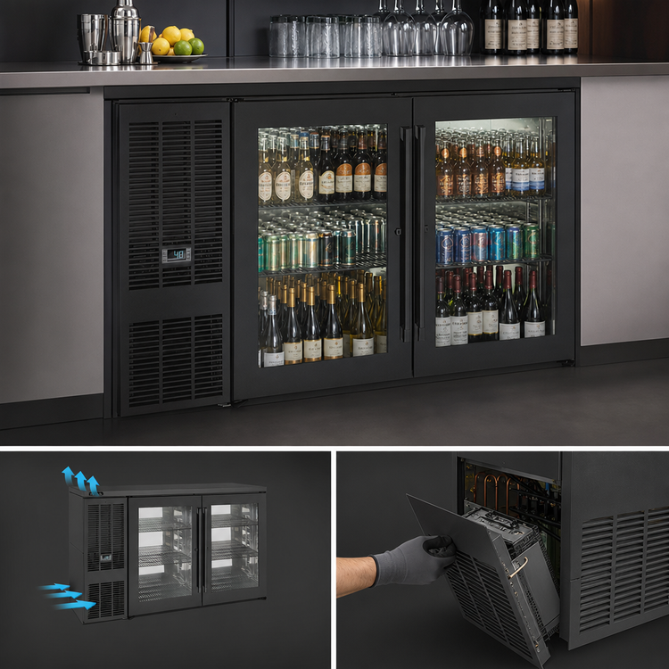 Product image #5 for Perlick PTS36 Pass-Thru One-Section 36" Refrigerated Back Bar Cabinet