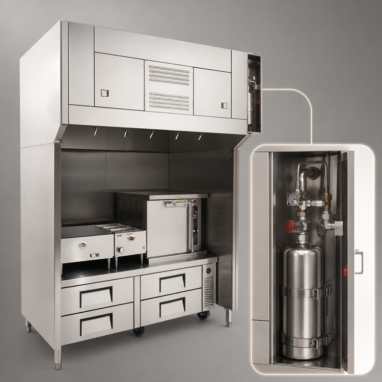 Product image #4 for Wells WVU-72SS Universal Ventless Hood System, 72-Inch Cooking Zone, Stainless Steel Stand