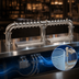 Thumbnail image #4 for Glastender Pipe Bridge Countertop Draft Dispensing Tower, 14 Faucets, Glycol-Cooled, Mirror Finish