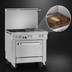 Thumbnail image #4 for Ultimate 36-Inch Commercial Gas Restaurant Range with 2 Open Burners, 24-Inch Griddle, Cabinet Base and Hi-Shelf