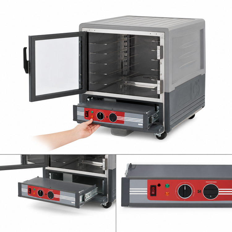 Product image #4 for Metro C5 3 Series Lower Wattage Under Counter Heated Holding Cabinet with Gray Insulation Armour and Clear Polycarbonate Door