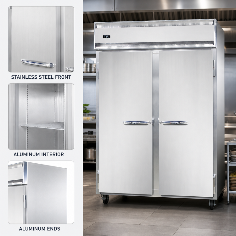 Product image #4 for Continental Refrigerator 2FEN Extra-Wide Two-Section Reach-In Freezer with Solid Doors