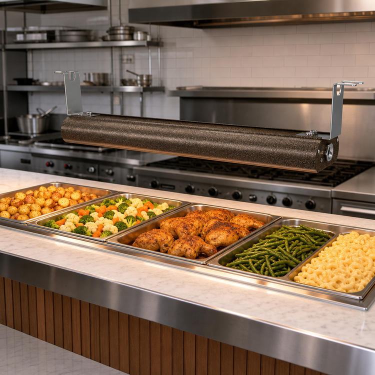Product image #4 for Vollrath 72-Inch Low Profile Unlighted Strip Heat Lamp with Aluminum Housing and Remote Infinite Switch