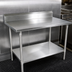 Thumbnail image #4 for John Boos Stallion 84 x 36-Inch 14-Gauge 300-Series Stainless Steel Work Table with 5-Inch Backsplash and Undershelf