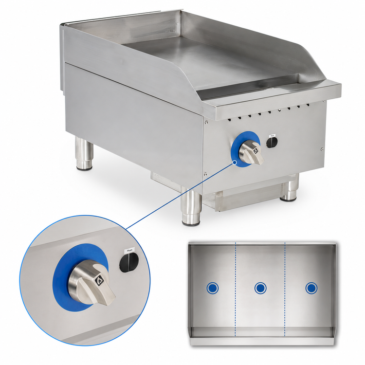 Product image #4 for Globe 15-Inch Countertop Gas Griddle