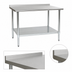 Thumbnail image #4 for Eagle Deluxe Series 16-Gauge 300 Series Stainless Steel Work Table with 1-1/2 Inch Rear Upturn and Adjustable Undershelf, 84 x 30 Inches
