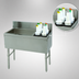 Thumbnail image #4 for Advance Tabco Prestige Supreme 48-Inch Underbar Bar Ice Bin with 10-Circuit Cold Plate and Bottle Storage Rack