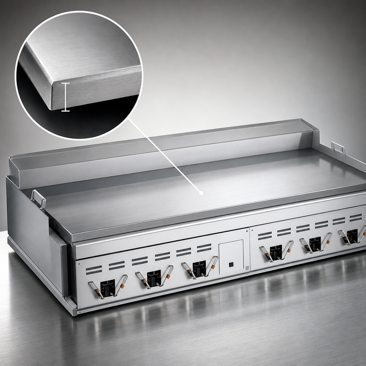 Product image #4 for Garland Master CG-72R 72-Inch x 24-Inch Countertop Gas Rear Drain Production Griddle