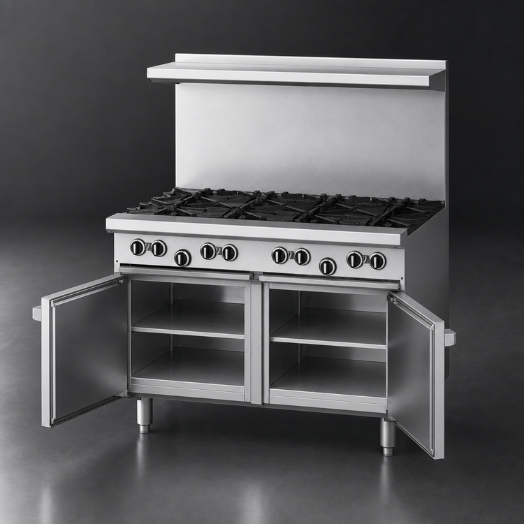 Product image #4 for Garland U-Series 48-Inch Commercial Gas Restaurant Range with 48-Inch Griddle and Dual Storage Bases