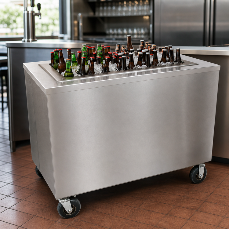 Product image #4 for BK Resources Portable Beverage Center with 36" x 20" Ice Bin, 48" W x 30" D x 36" H
