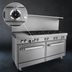 Thumbnail image #4 for Southbend Ultimate 60-Inch Gas Restaurant Range with 24-Inch Griddle, Standard Oven, and Convection Oven