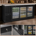 Thumbnail image #4 for Beverage-Air 72-Inch Food-Rated Three-Section Back Bar Refrigerator with Sliding Glass Doors