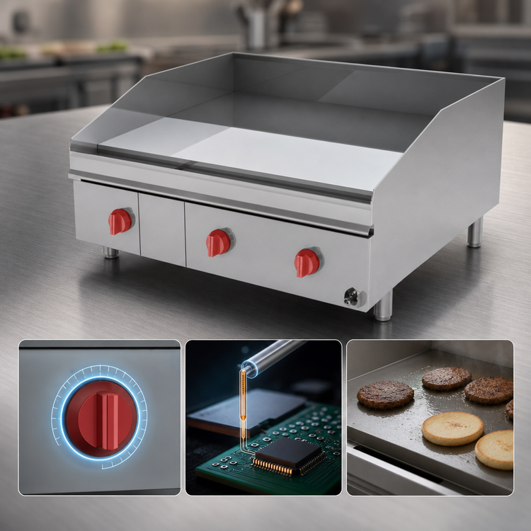 Product image #4 for Lang LG Series Extended Depth 36-Inch Gas Countertop Griddle with Chrome Plate and Solid-State Controls