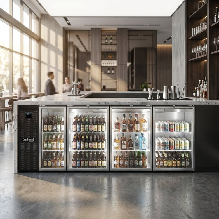 Product image #4 for Continental Refrigerator BB79NGDPT 79-Inch Six-Door Pass-Thru Refrigerated Back Bar Cooler
