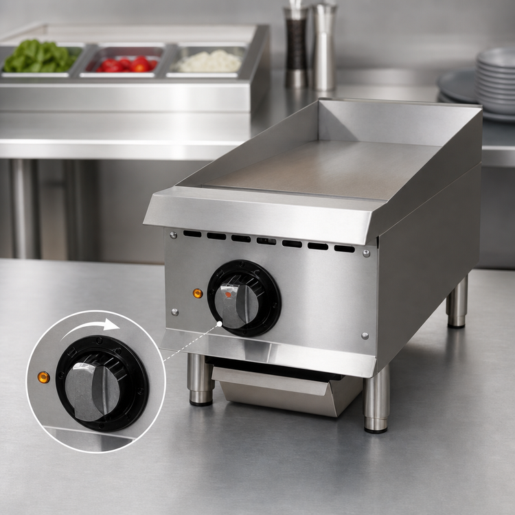 Product image #4 for IKON Cooking 12-Inch Electric Countertop Griddle with Smooth Steel Plate