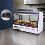 Thumbnail image #4 for Howard-McCray 32E Series SC-CFS32E-4-LED 50-Inch Fish/Poultry Service Case, Self-Contained Refrigeration, White, Straight Glass Front