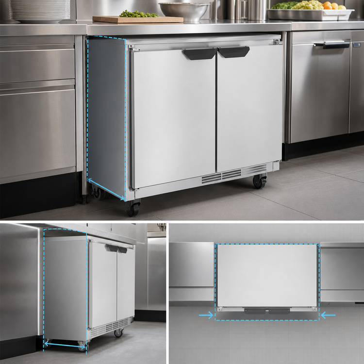 Product image #5 for Beverage-Air UCR34HC 34-Inch Shallow Depth Two-Section Undercounter Refrigerator
