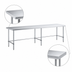 Thumbnail image #4 for 108-Inch x 36-Inch Flat Top Stainless Steel Work Table with Open Base and Galvanized Legs