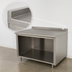 Thumbnail image #4 for Advance Tabco 96-Inch x 30-Inch Open Front Cabinet Base Work Table with 14 Gauge 304 Stainless Steel Top and 1-1/2 Inch Rear Up-Turn
