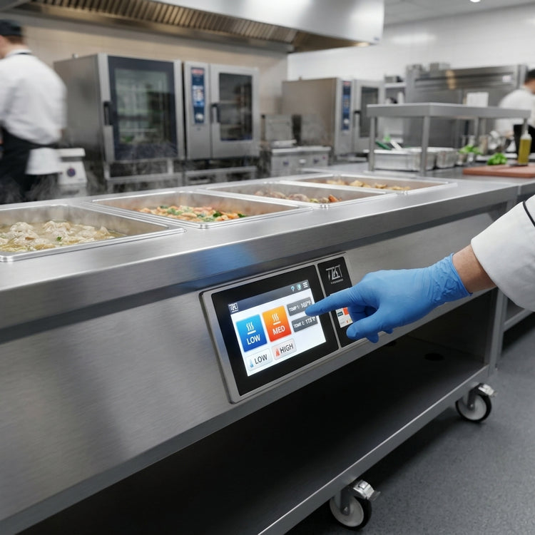 Product image #3 for Thurmaduke TWHF-88PG 88-Inch 6-Well Mobile Electric Waterless Food Warmer