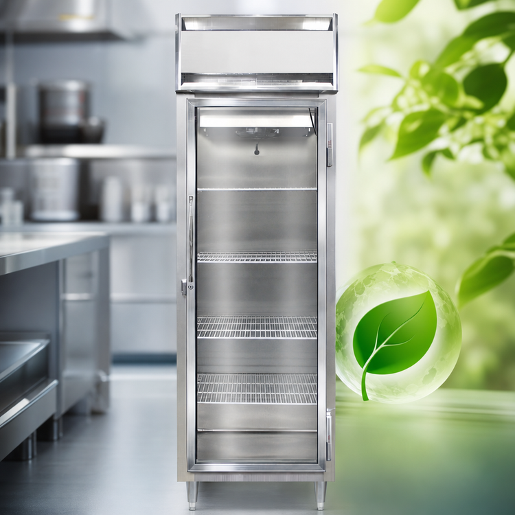 Product image #4 for Continental Refrigerator D1FSNSSGD Designer Line One-Section Full-Size Shallow Depth Reach-In Display Freezer with Glass Door