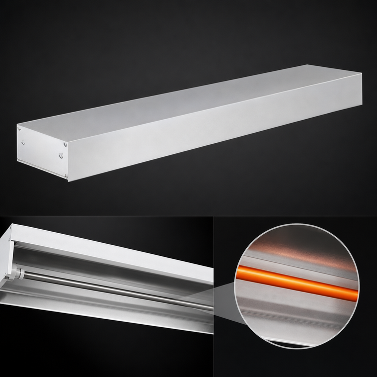 Product image #4 for Hatco Glo-Ray 48 Inch Unlighted Infrared Strip Heater, 208V, Aluminum