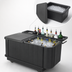 Thumbnail image #4 for Cambro CamBar Economy System Portable Bar with 80 lb Ice Sink and Speed Rail, Black