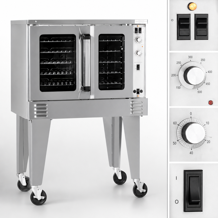 Product image #4 for Southbend Platinum Series Full-Size Standard-Depth Single Deck Gas Convection Oven, 70,000 BTU, Standard Controls
