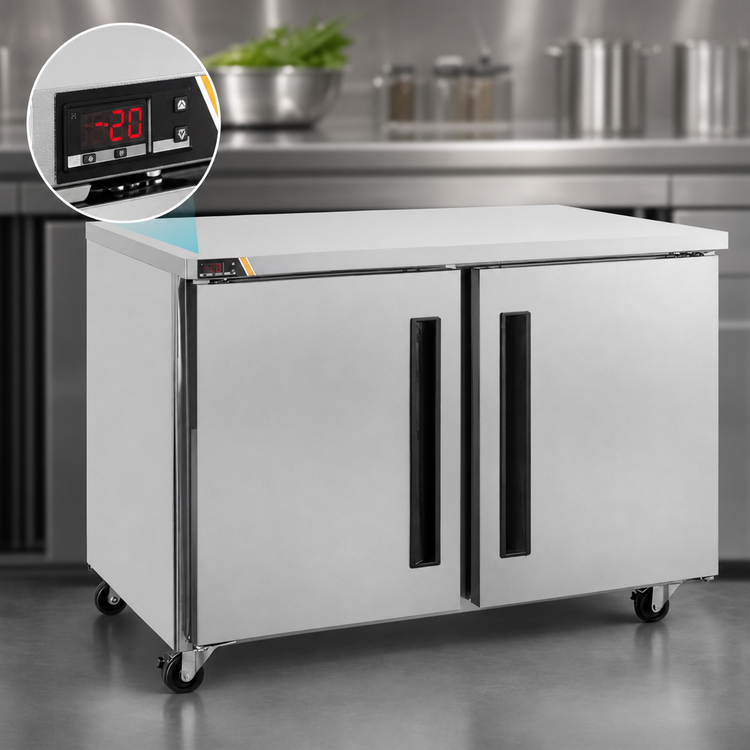 Product image #4 for Traulsen Centerline Compact 48-Inch Two-Section Undercounter Freezer with Rear-Mount Refrigeration and Solid Doors