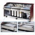 Thumbnail image #4 for Architectural Series 96-Inch Mahogany Wood Post-Mix/Bag-in-Box Portable Bar with Dual 50 lb. Ice Bins