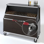 Thumbnail image #4 for Dinex DXPPB524IBWMW 62.5-Inch Chest-Style Portable Bar with 95-Lb Ice Bin, Locking Cabinets, and Manhattan Walnut Finish