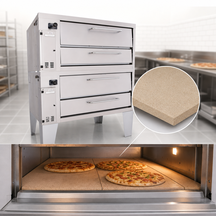 Product image #4 for Bakers Pride Super Deck Series Gas Double-Deck Pizza Deck Oven with 45 x 34.5 Inch Ceramic Bake Deck