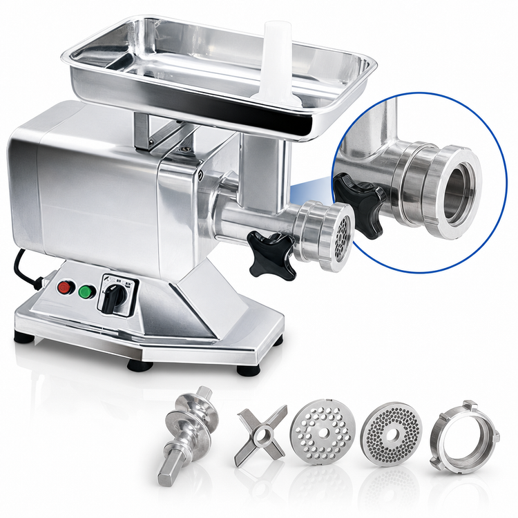 Product image #4 for BakeMax Titan Series BMMG004 Electric Countertop Meat Grinder with #22 Hub, 1-1/2 HP