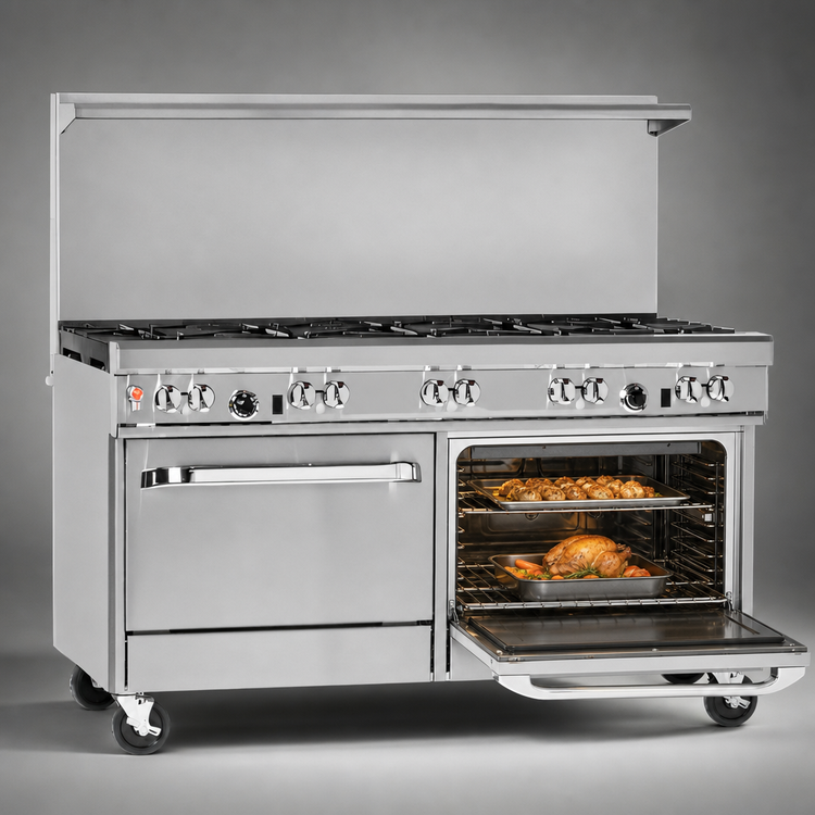 Product image #4 for Southbend Ultimate 60-Inch Gas Restaurant Range with 9 Open Burners, Standard Oven, and Cabinet Base