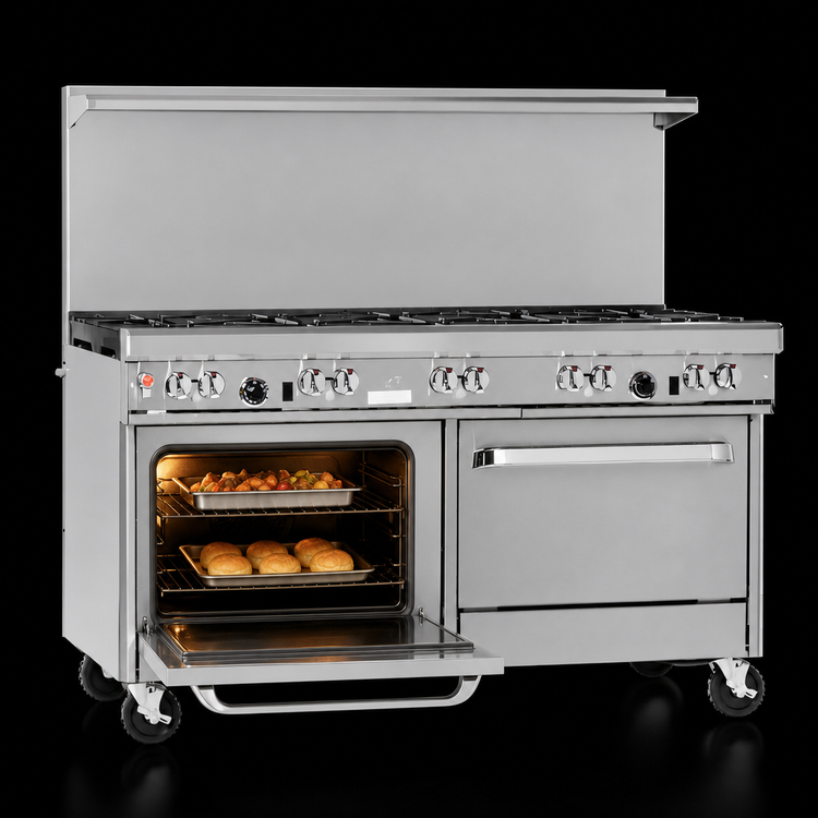 Product image #4 for Southbend Ultimate 60-Inch Gas Restaurant Range with 9 Burners, Standard Oven, and Cabinet Base