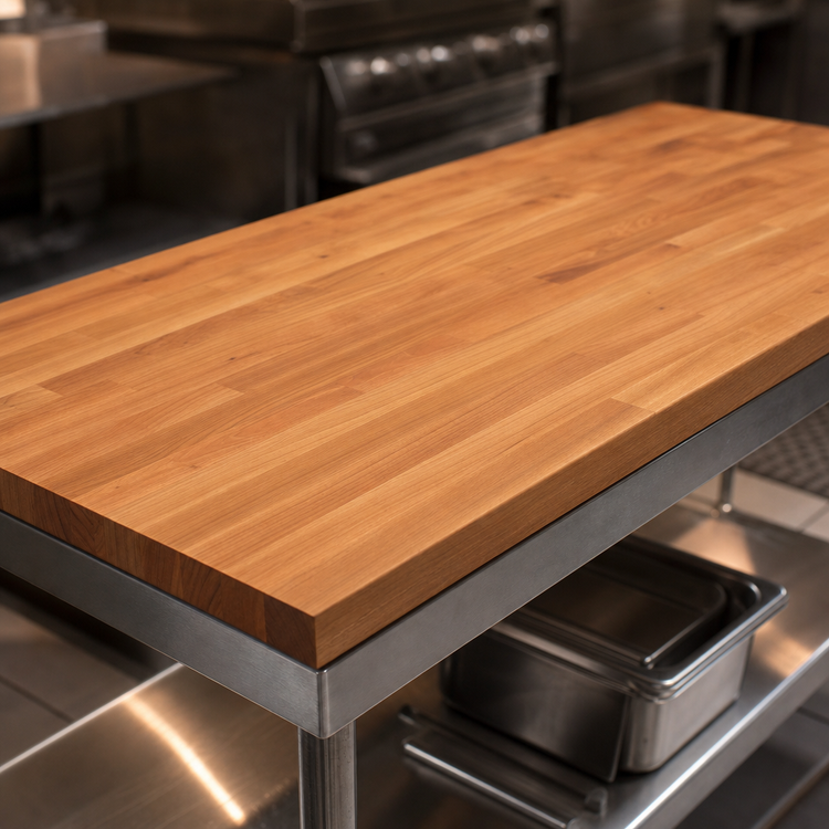 Product image #4 for Boos Block American Cherry Blended Edge Grain Kitchen Countertop, 144 x 42 x 1-1/2 Inch, Flat Top
