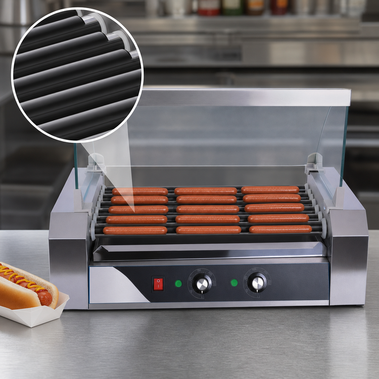 Product image #4 for Sapphire 30 Hot Dog Roller Grill with 11 18-Inch Non-Stick Rollers