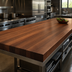 Thumbnail image #4 for 120 Inch x 48 Inch x 3 Inch American Black Walnut Edge Grain Kitchen Countertop