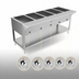 Thumbnail image #4 for BK Resources Electric 5-Pan Open Well Steam Table with Cutting Board Shelf and Undershelf