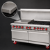 Thumbnail image #4 for American Range AR-24G-6B-DSB 60-Inch Gas Restaurant Range with 24-Inch Griddle, 6 Open Burners, and Two Storage Bases