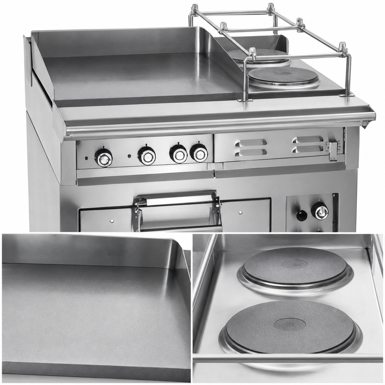 Product image #5 for Lang Marine 36-Inch Heavy Duty Electric Range with Standard Oven Base, 2 Hot Tops and 2 French Plates