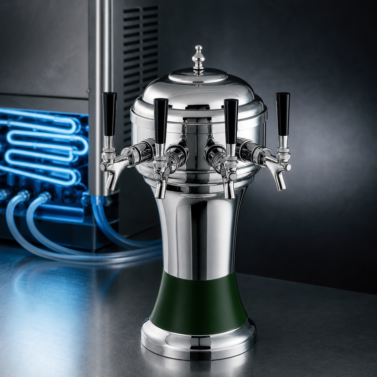 Product image #4 for Perlick Roma Countertop Glycol-Cooled 3-Faucet Draft Beer Tower, 8-1/8-Inch Diameter x 20-1/2-Inch H