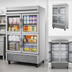 Thumbnail image #4 for True Two-Section Glass Door Reach-In Refrigerator, Stainless Steel, Self-Contained Bottom Mount