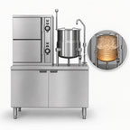 Thumbnail image #4 for Crown SCX-10-6 Two Compartment Full-Size Convection Steamer with 6-Gallon Kettle