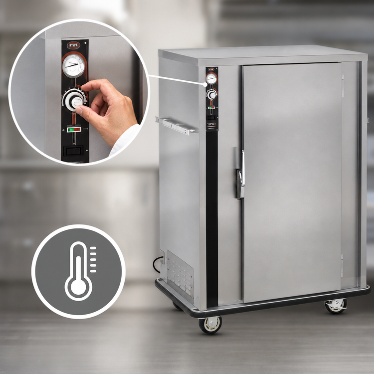 Product image #5 for FWE P-Series P-90-XL Mobile Insulated Banquet Cart Holding Cabinet for 72-90 Covered Plates