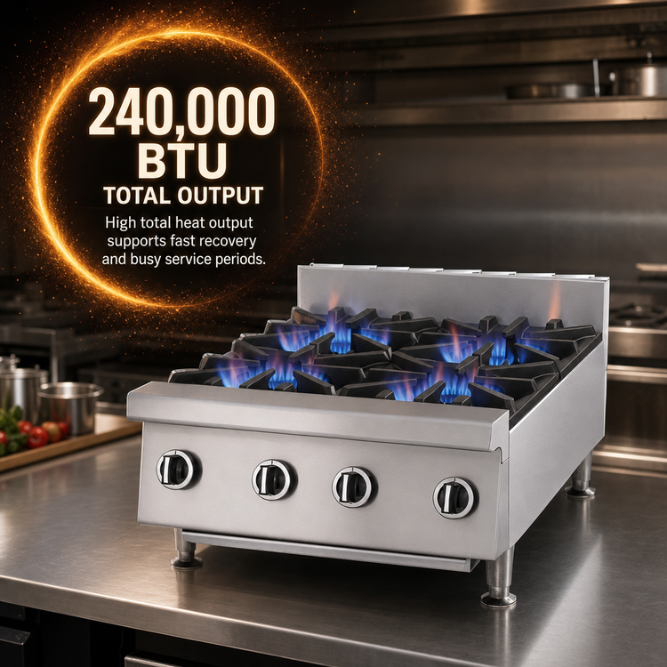 Product image #4 for Garland US Range UT Counter 48-Inch Countertop Gas Hotplate with 8 Open Burners