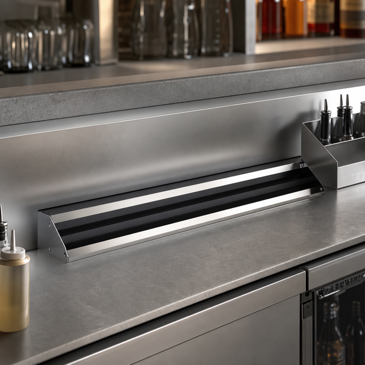 Product image #4 for Krowne Royal Series Double Built-In Stainless Steel Speed Rail, 36 x 10 Inches